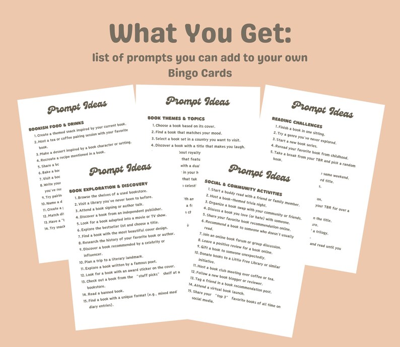 Editable Bibliophile Bingo Card Template, Printable 2025 Bingo Card ...