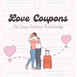 Cupones de amor imprimibles Relaciones a larga distancia, Regalo de San Valentín, Regalo para novio o novia, Ideas de regalos, Regalo de cumpleaños, Aniversario