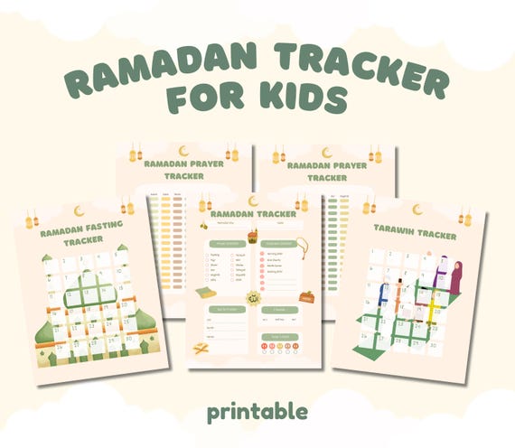 Ramadan Planner for Kids, Printable Quran Tracker, Salat Tracker, Ramadan Activities,  Ramadan Journal, Islamic Educational, Ramadan 2025