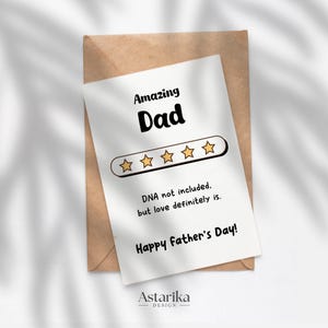 Carte de fête des pères pour beau-père, carte de notation, carte-cadeau imprimable bricolage, souvenir, idée d'anniversaire, sincère à imprimer, minimaliste