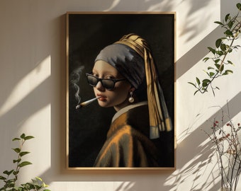 Chill Vibes Vermeer - Kunstposter, Art, Poster, Art print