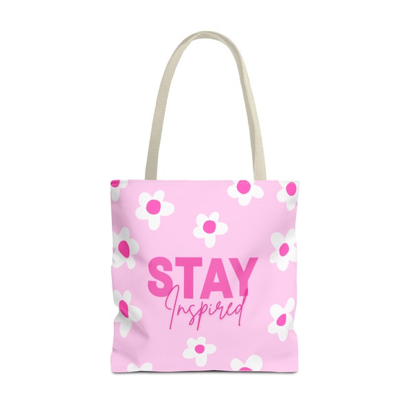 Stay inspired Tote Bag (AOP) shopping tote beach tote travel tote holiday tote