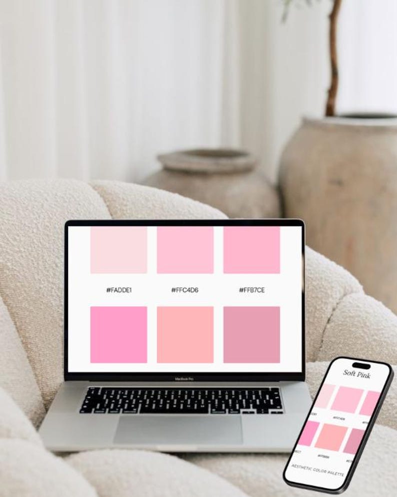 Soft Pink Color Palette | Blush Aesthetic Tones | Feminine Branding ...