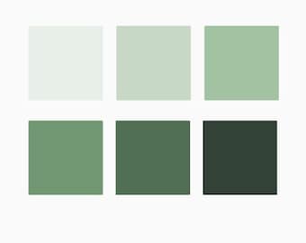 Paleta de colores Forest Sage: tonos verdes naturales