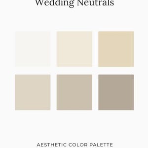 Wedding Neutral Color Palette | Elegant Soft Tones | Bridal Branding Colors | Canva Color Scheme