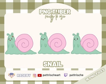 Snail PNGTuber-item: kant-en-klare Twitch/YouTube-overlay