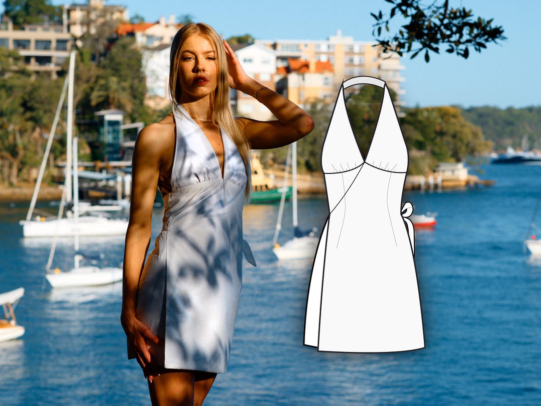 Wrapped Sundress Pattern Wrap Sundress Sewing Pattern - Etsy