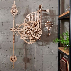 Diy Wall Clock With Pendulum - wooden clock, wooden puzzle adults