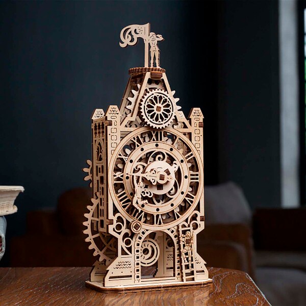 DIY The Old Clock Tower - wooden clock kit, plywood clock model