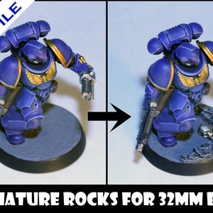 32mm Base Rocks Warhammer 40k stl File