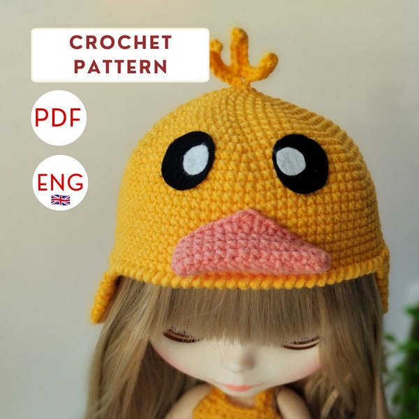 Hat Duckling For Blythe Crochet Pattern