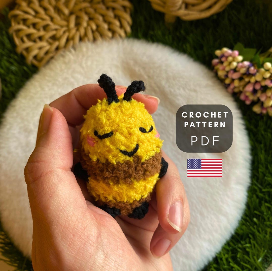 Bumble Bee Crochet Pattern PDF, Kawaii Crochet Bee, Amigurumi Bee ...