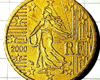 非常に珍しいフランスの2000年10セント硬貨 - Etsy 日本