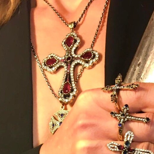 Pendentif Croix Fleury En Argent Sterling