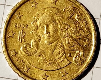 希少な2002年イタリア10ユーロセント硬貨：ダブルリングエラー