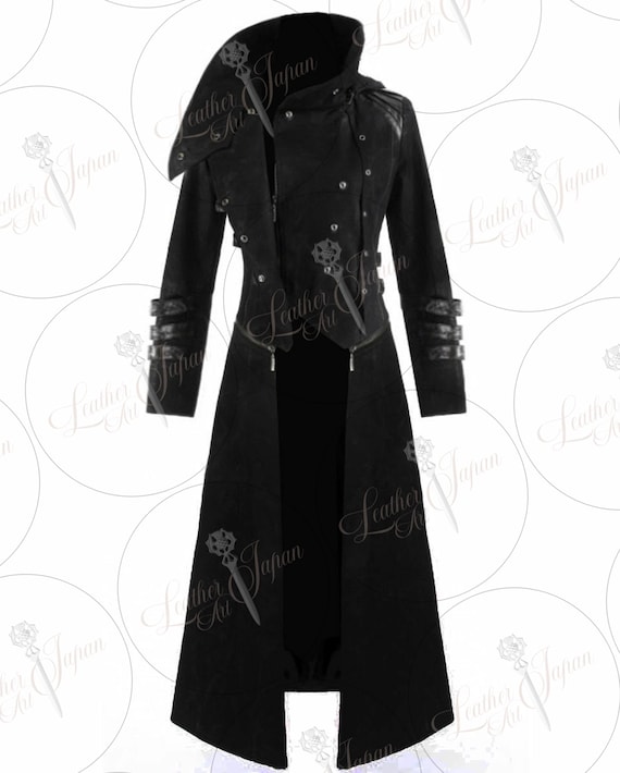 New Black Scorpion Women's Coat Long Jacket Black Gothic Steampunk