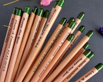 Crayon à graines recyclables et à planter en fleurs, crayon personnalisable pour les mariages, cadeau de crayon à graines gravé respectueux de l'environnement pour les invités