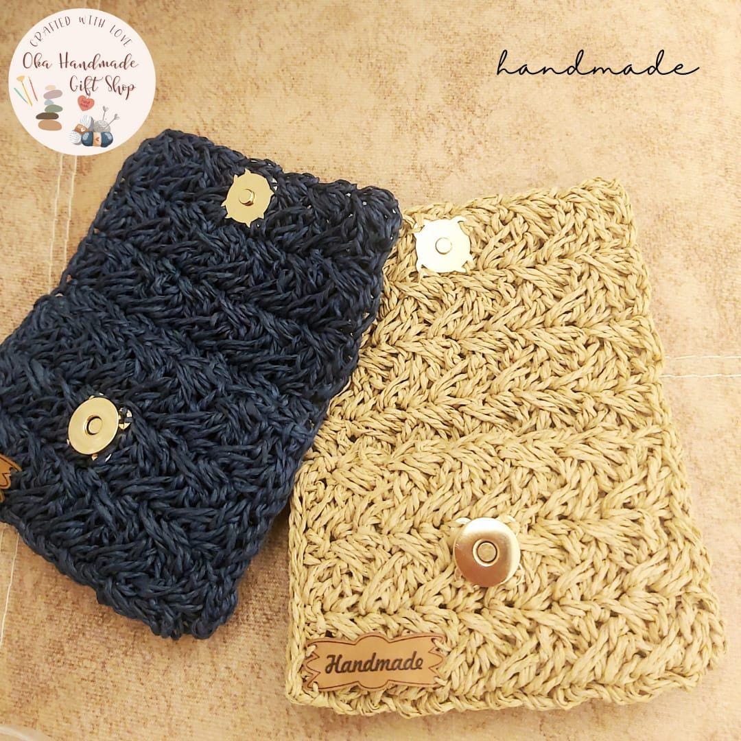Paper Draw String Wallet Handmade Paper String Wallet, Crochet, Rope, Macrame Wallet, Small Coin ...