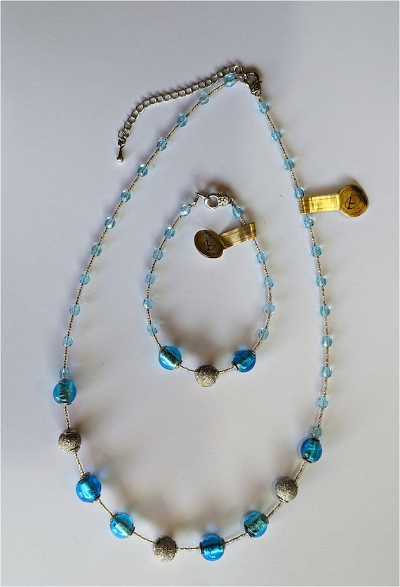 Collana Girocollo con bracciale perle di vetro di… - image 1