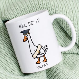 You did it goose mug personalized gift graduation master degree bachelor custom name student gift cute new job proud friendship child doctor
