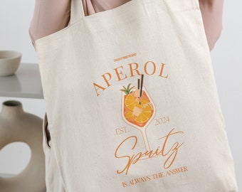 Aperol spritz is always the answer Retro Aesthetic tote bag cocktail Aperol shopper Y2K Holy Aperoli Vintage Alcohol gift Aperol Aperitifo