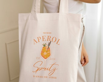 Aperol spritz is always the answer Retro Aesthetic tote bag cocktail Aperol shopper Y2K Holy Aperoli Vintage Alcohol gift Aperol Aperitifo
