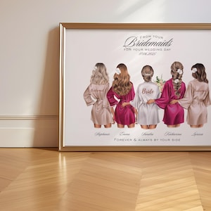 Wedding Gift custom poster print personalized bride name bridesmaid best friend bachelorette party gift for bestie bride to be maid of honor
