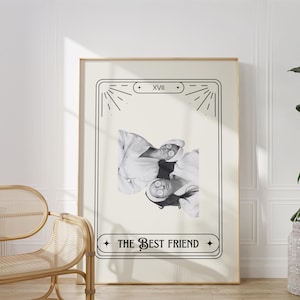 Impression de carte de tarot personnalisée Cadeau Meilleur ami Affiche personnalisée meilleur ami anniversaire art mural tendance photo petit ami téléchargement direct gothique mystique