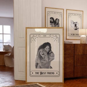 Impression de carte de tarot personnalisée Cadeau Meilleur ami Affiche personnalisée meilleur ami anniversaire art mural tendance photo petit ami téléchargement direct gothique mystique