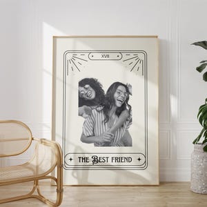 Impression de carte de tarot personnalisée Cadeau Meilleur ami Affiche personnalisée meilleur ami anniversaire art mural tendance photo petit ami téléchargement direct gothique mystique
