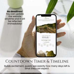 Luxury Wedding Website Template Editable Custom RSVP Countdown Google Maps Greenery Italian Villa Elegant Countryside Invite digital diy W09 image 5