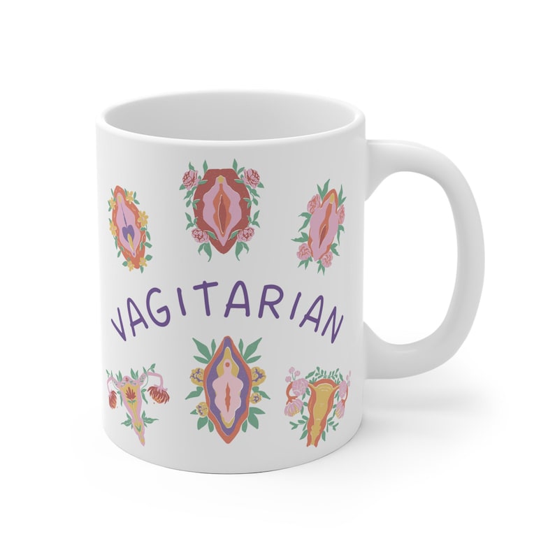 Vagitarian funny Mug Lesbian Gifts Gay coffee LGBT Best Friend Girlfriend sarcasm feminism office unhinged flower Pride Coffee Mug feminist image 9