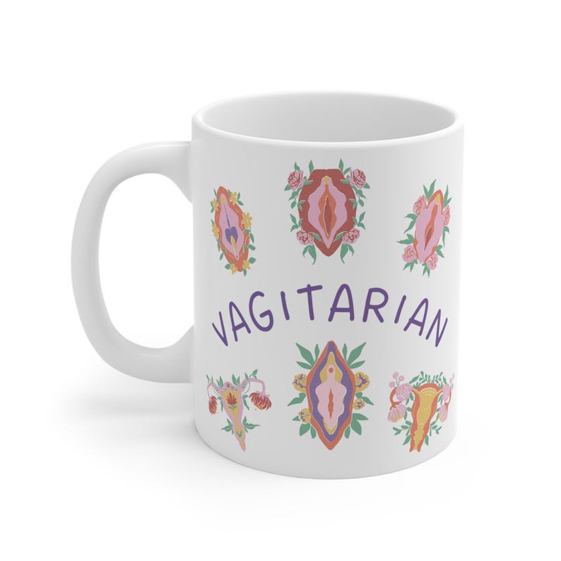 Vagitarian funny Mug Lesbian Gifts Gay coffee LGBT Best Friend Girlfriend sarcasm feminism office unhinged flower Pride Coffee Mug feminist image 10