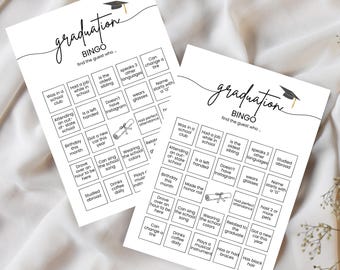 Graduation Bingo Game 2025 Canva Template Editable Party Game for Seniors Printable Bingo Cards Fun Graduation Activity Instant Download diy