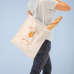 Sac Jute JGA Enterrement Vie Jeune Fille – Holy Aperoli Bin Auf Aperol Spritztour, Idée Cadeau Fun
