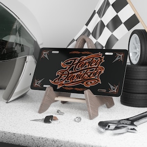 Custom Vanity Plate Tag With Custom Pinstriping