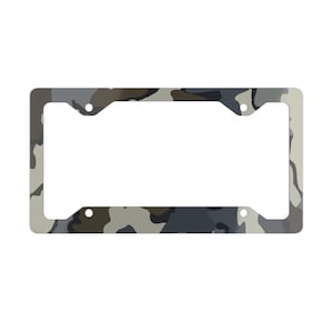 Camo Metal License Tag Plate Frame