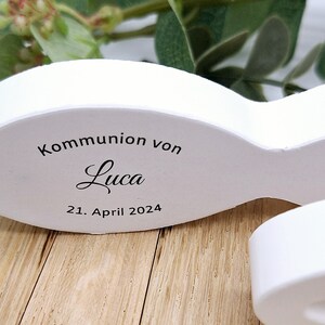 8er Set Deko Fische Tischdekoration mit/ohne Wunschname Konfirmation Kommunion Jugendweihe Firmung Deko personalisiert Bild 2