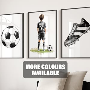 Personalized Soccer Wall Art Prints Printable Soccer Prints Boys Bedroom Soccer Decor, Kids Room Decor, Soccer Jersey, Soccer Gifts, Son