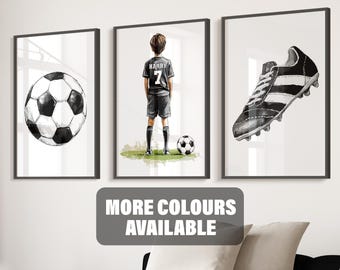 Personalized Soccer Wall Art Prints Printable Soccer Prints Boys Bedroom Soccer Decor, Kids Room Decor, Soccer Jersey, Soccer Gifts, Son