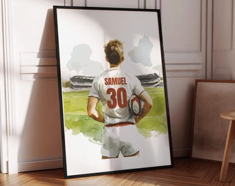 Personalised Rugby Print, Custom Rugby Wall Art for Boys, Rugby Gift for Boys Bedroom, Kids Bedroom Rugby Decor, Rugby Art, Rugby Poster