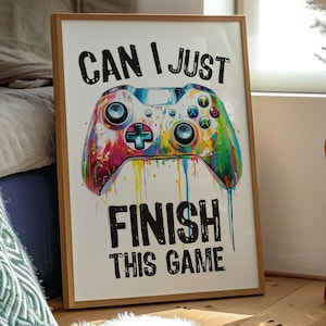 Gaming Print Novelty Gaming Decor, Gamer Wall Art Teen Room Prints, Boys Bedroom Decor, Gaming Wall Art, Games Room Decor Graffiti Wall Art