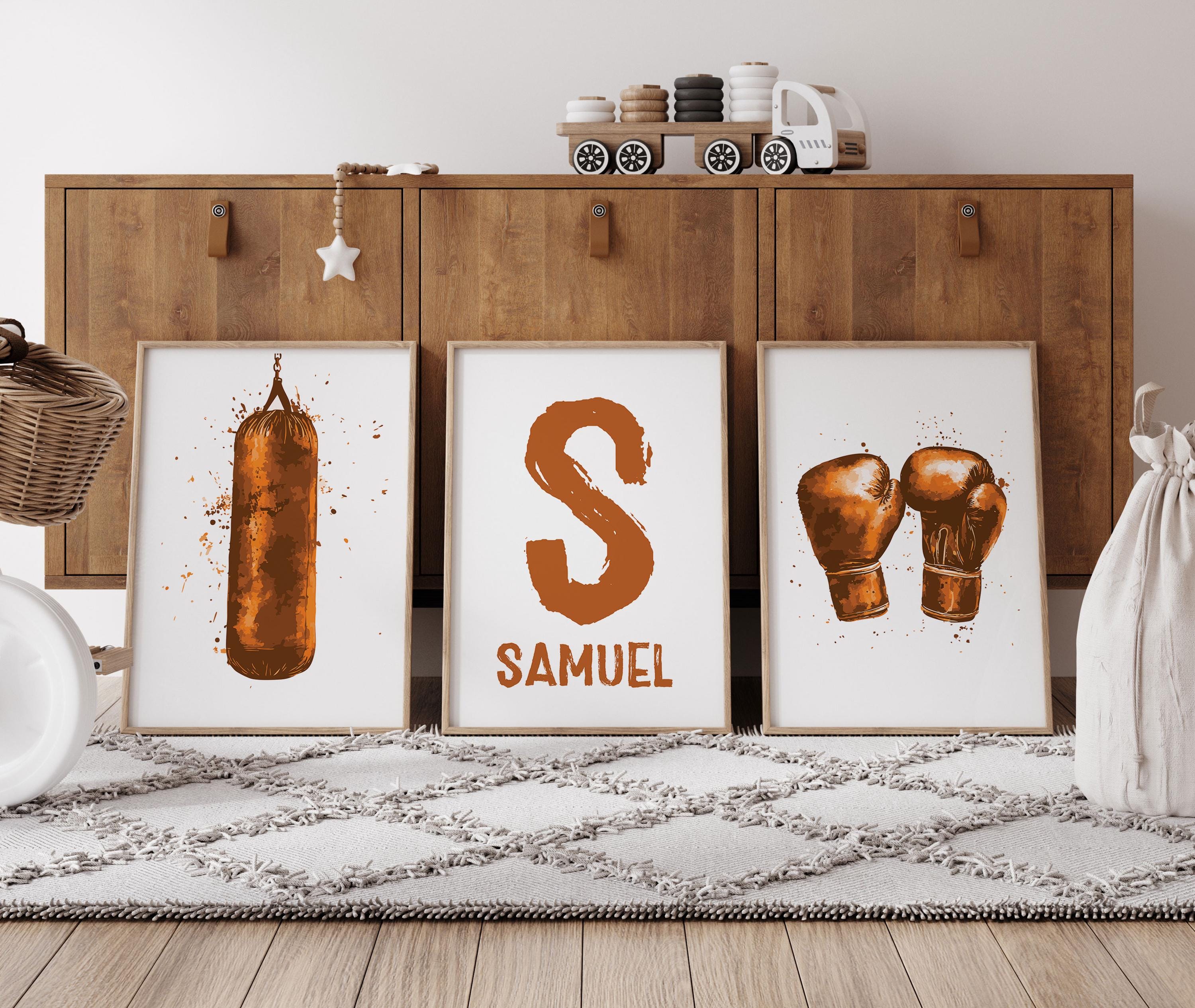 Boxing Poster Prints, Set of 3 Boxing Posters, Boys Girls Bedroom Decor ...