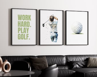 Póster de golf, impresión artística para golfistas, regalo para golfistas, póster de arte de golf, arte de golf, regalos de golf, decoración de golf, arte de pared de golf, impresión de golf para golfistas