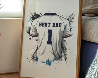 Regalo de fútbol personalizado para papá, regalo del Día del Padre de parte de hijo/a, regalos de rugby