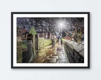 Chester Walls near Kaleyard Gate. Photo art giclée print. Chester, Cheshire UK.