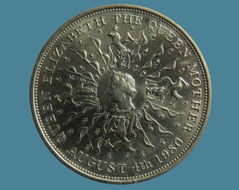 1980年英国王室：エリザベス女王生誕80周年記念コイン - Etsy 日本