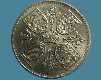 British Coin - 1977 Elizabeth II Coronation Crown, Five Shillings