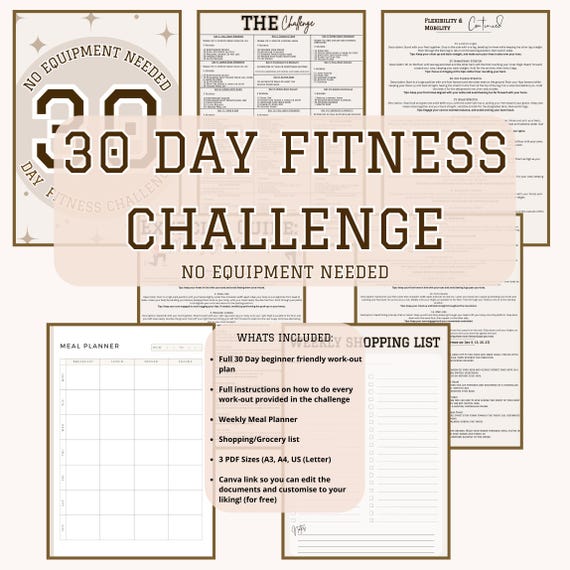 No equipment 30 day workout program pdf hotsell