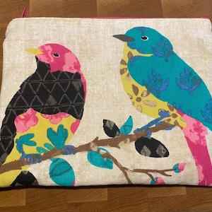 Cartera/Bolsa de maquillaje de pájaros
